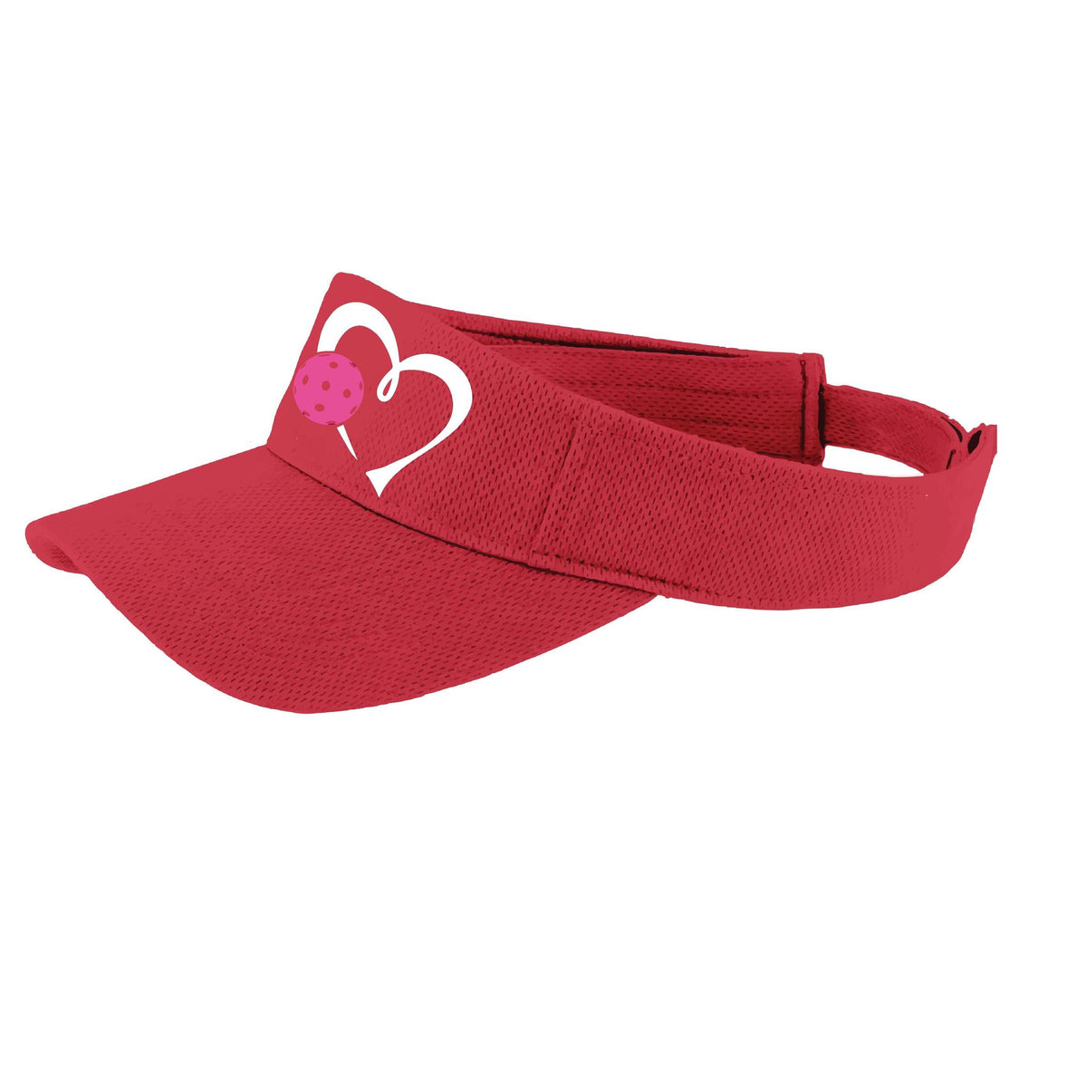 Love Pickleball (Pink) Custom | Pickleball Visors | Moisture Wicking 100% Polyester