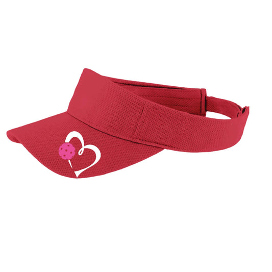 Love Pickleball (Pink) Customizable | Pickleball Visors | Moisture Wicking 100% Polyester