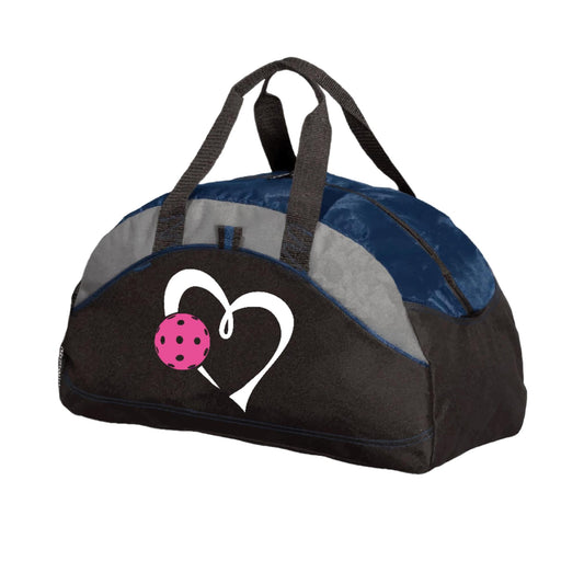 Love Pickleball (Pink) | Pickleball Sports Duffel | Medium Size Court Bag