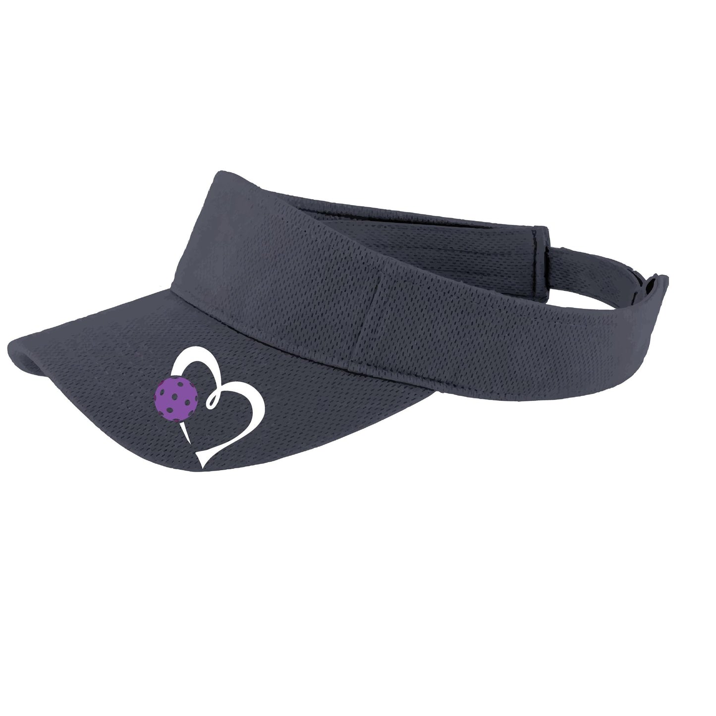 Love Pickleball (Purple) Custom | Pickleball Visors | Moisture Wicking 100% Polyester