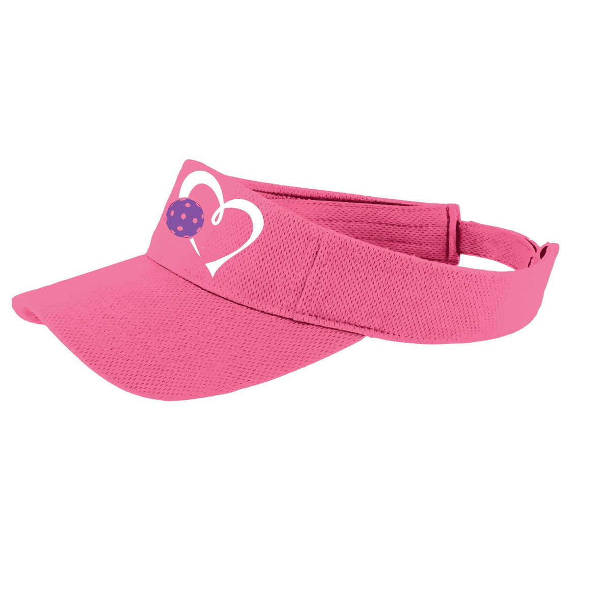 Love Pickleball (Purple) Custom | Pickleball Visors | Moisture Wicking 100% Polyester