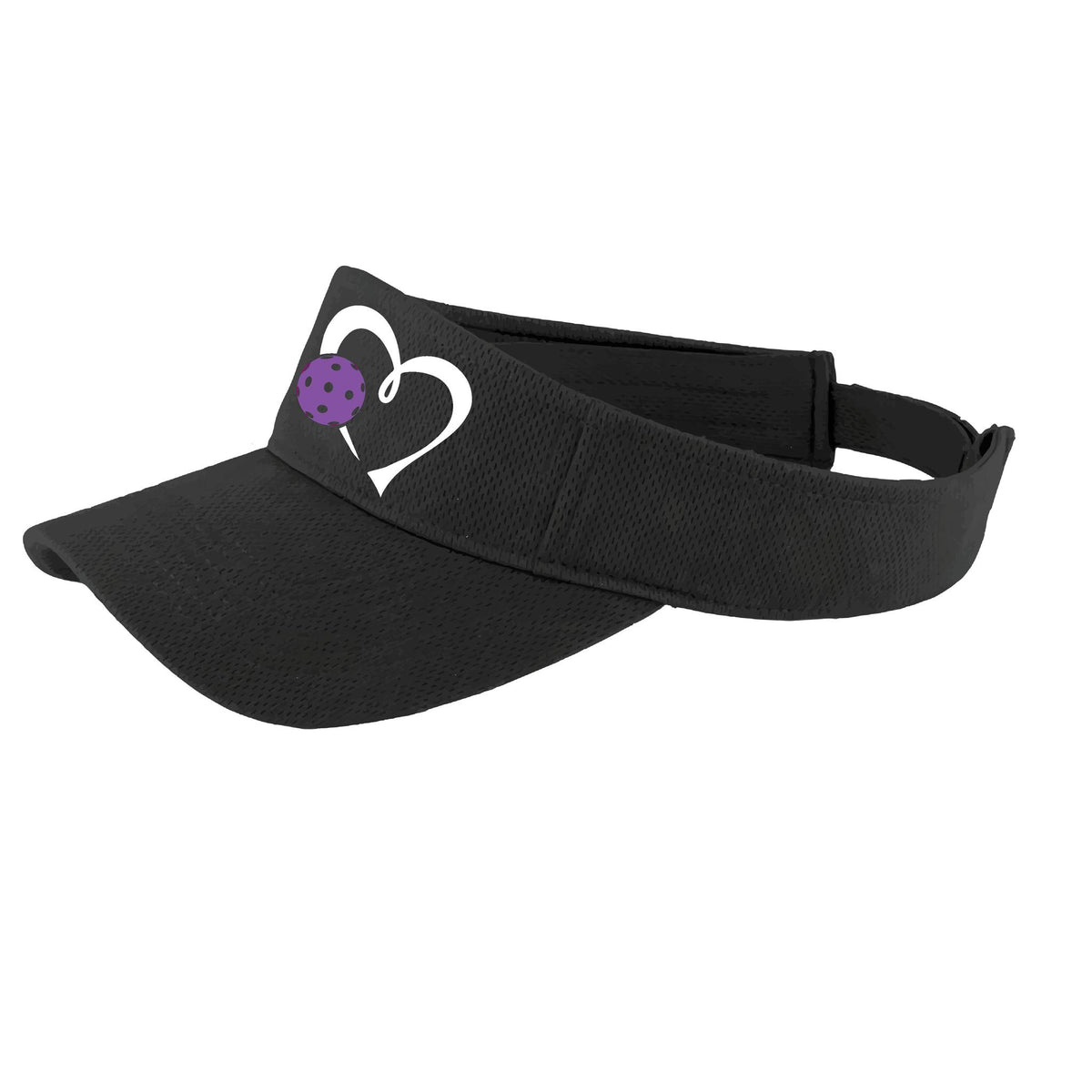 Love Pickleball (Purple) Custom | Pickleball Visors | Moisture Wicking 100% Polyester