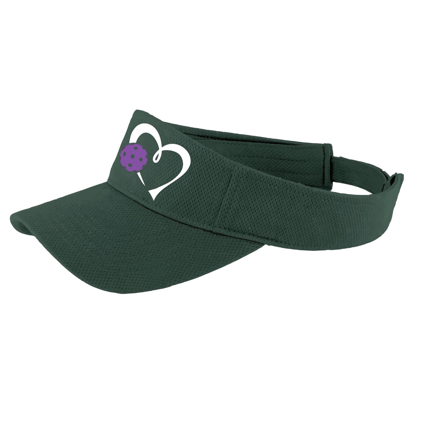 Love Pickleball (Purple) Custom | Pickleball Visors | Moisture Wicking 100% Polyester