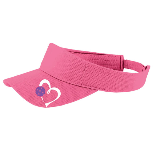 Love Pickleball (Purple) Custom | Pickleball Visors | Moisture Wicking 100% Polyester