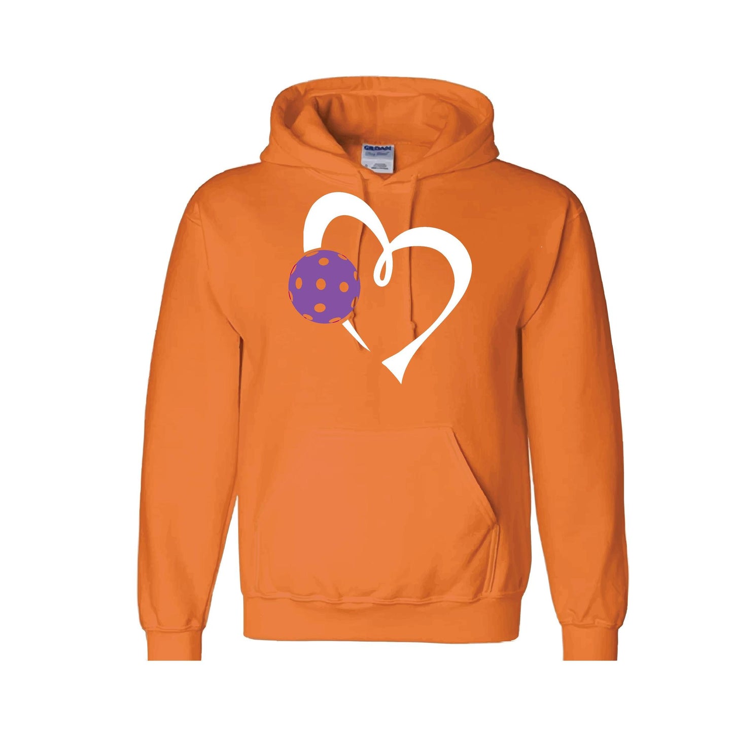 Love Pickleball (Purple) | Unisex Hoodie Pickleball Sweatshirt | 50% Cotton 50% Polyester