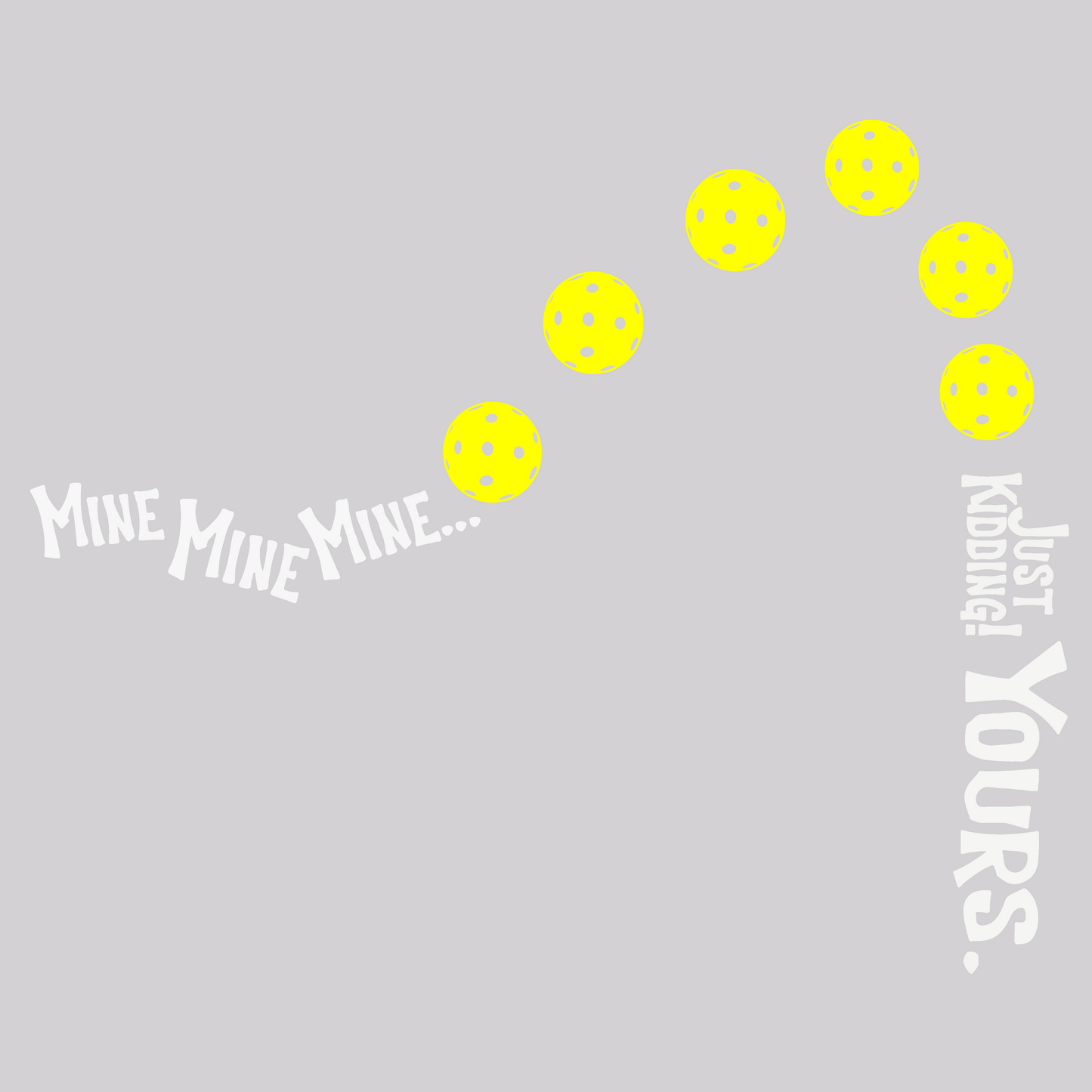 Mine JK Yours (Pickleballs With Stars) | Women's Long Sleeve Scoop Neck Pickleball Shirts | 75/13/12 poly/cotton/rayon