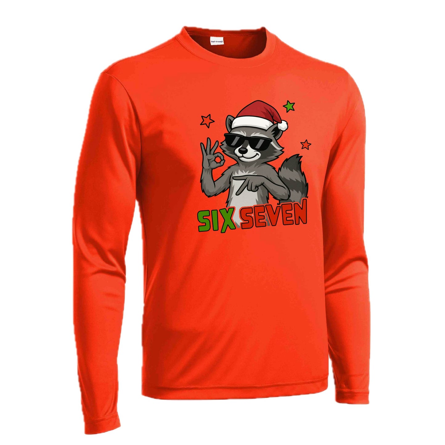 67 Raccoon | Men's Long Sleeve Athletic Performance T-Shirt | 100% Polyester