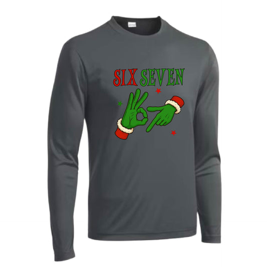 67 Grinch | Men's Long Sleeve Athletic Performance T-Shirt | 100% Polyester