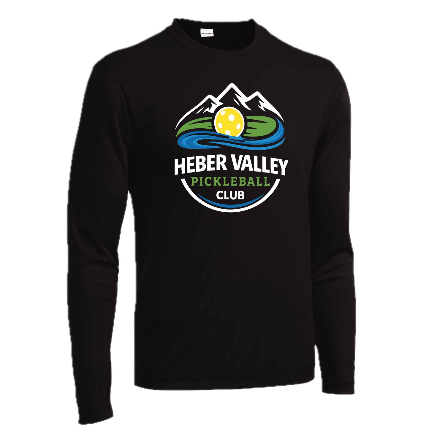 Heber Valley Pickleball Club (Customizable) | Men's Long Sleeve Pickleball Performance T-Shirt | 100% Polyester