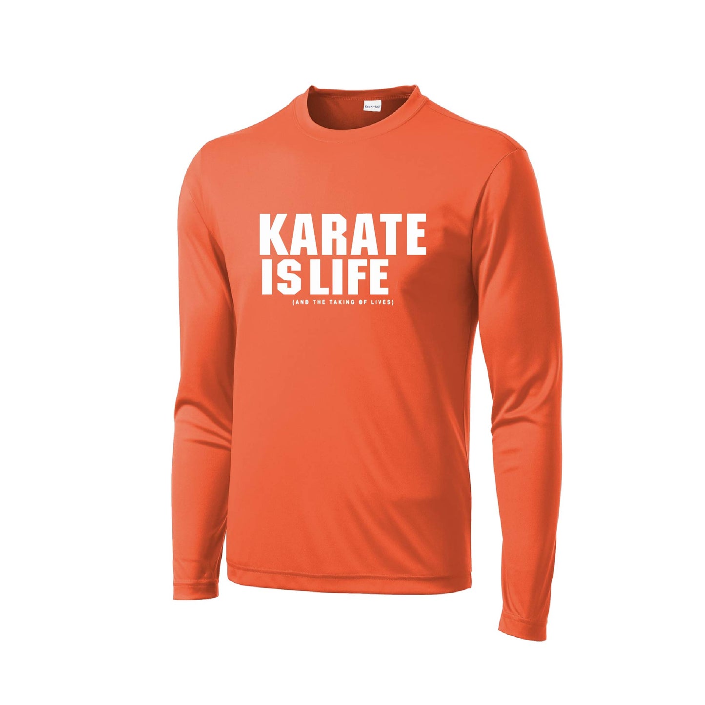 Karate is Life | Men's Long Sleeve Athletic Karate Performance T-Shirt | 100% Polyester
