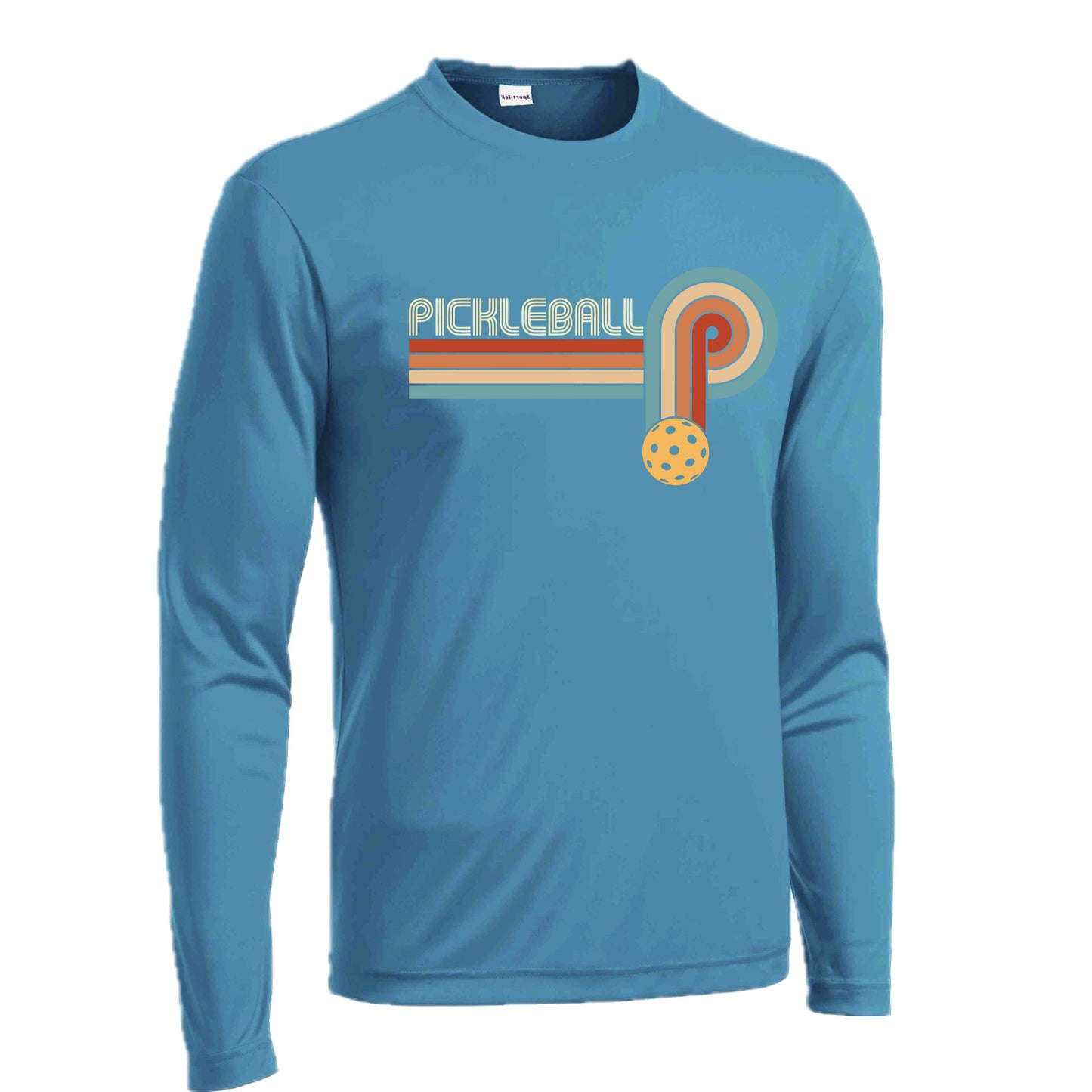 Retro Pickleball | Men's Long Sleeve Athletic Performance T-Shirt | 100% Polyester