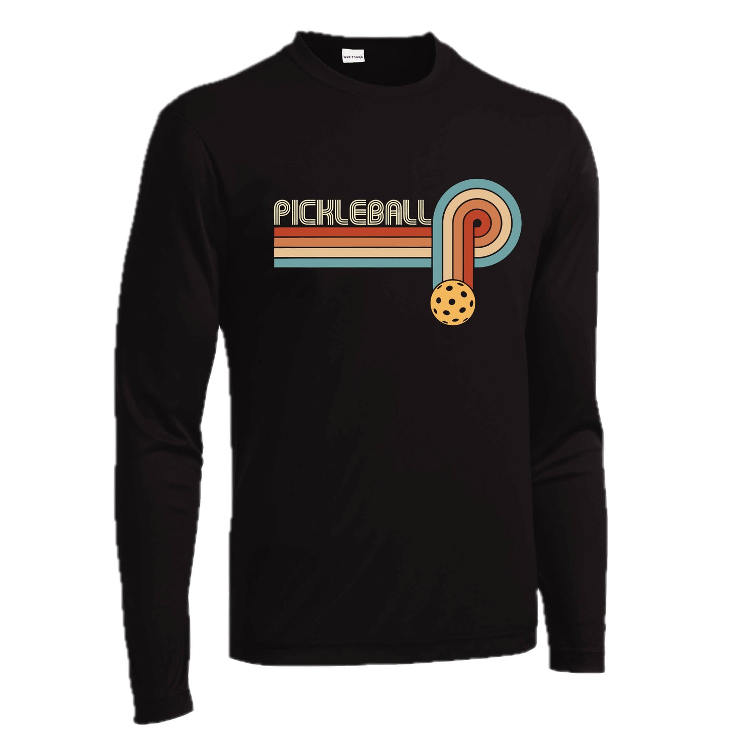 Retro Pickleball | Men's Long Sleeve Athletic Performance T-Shirt | 100% Polyester