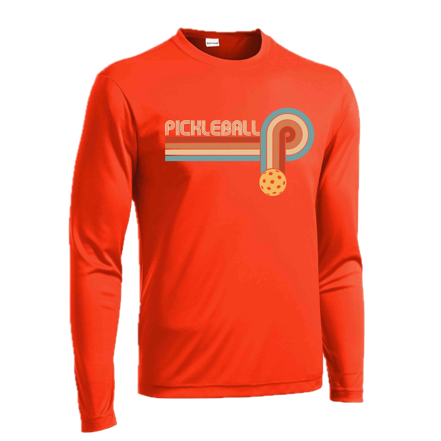 Retro Pickleball | Men's Long Sleeve Athletic Performance T-Shirt | 100% Polyester