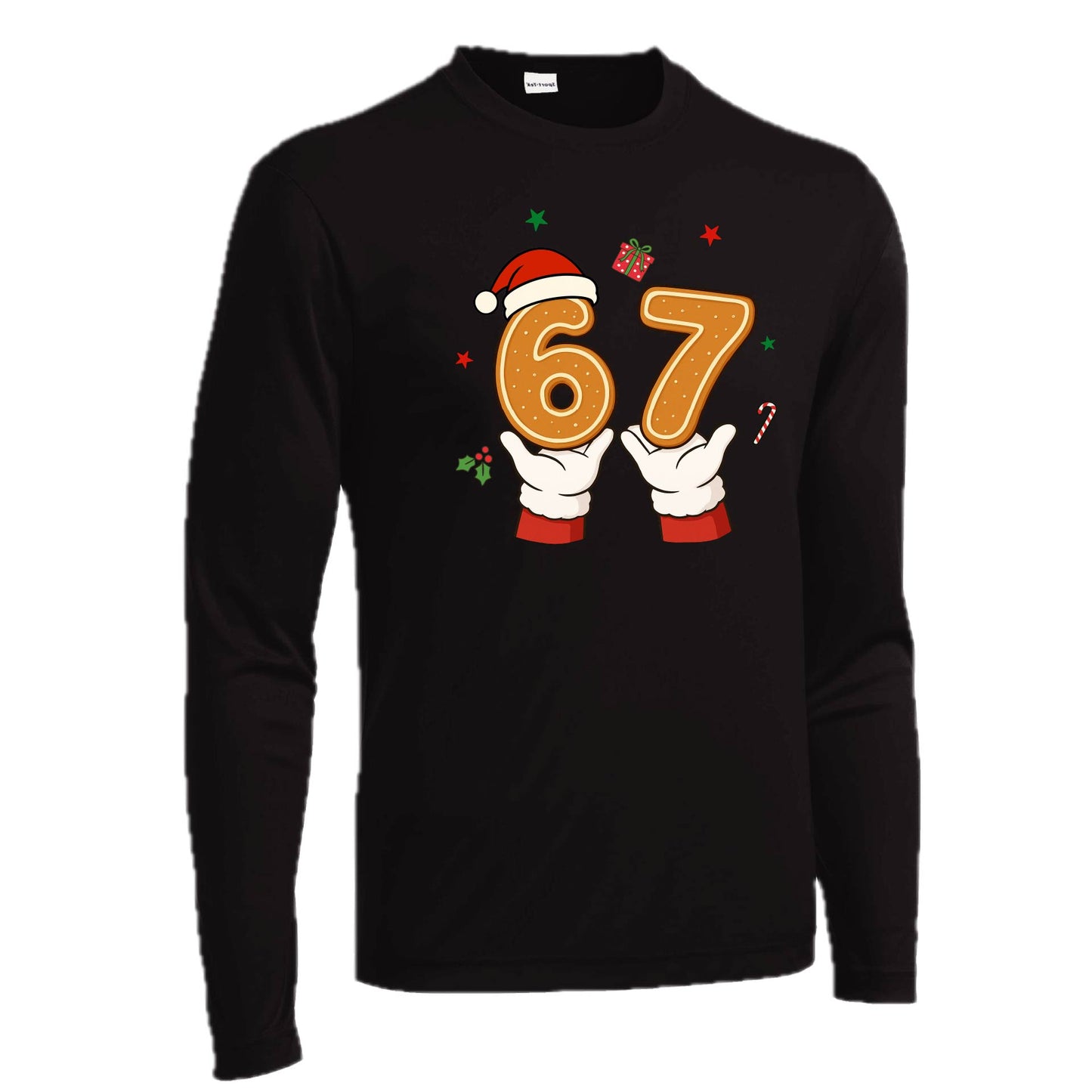 67 Christmas | Men's Long Sleeve Athletic Performance T-Shirt | 100% Polyester