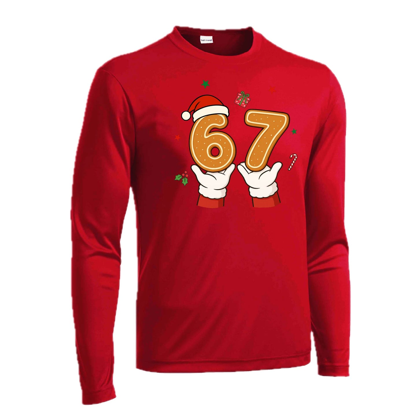 67 Christmas | Men's Long Sleeve Athletic Performance T-Shirt | 100% Polyester