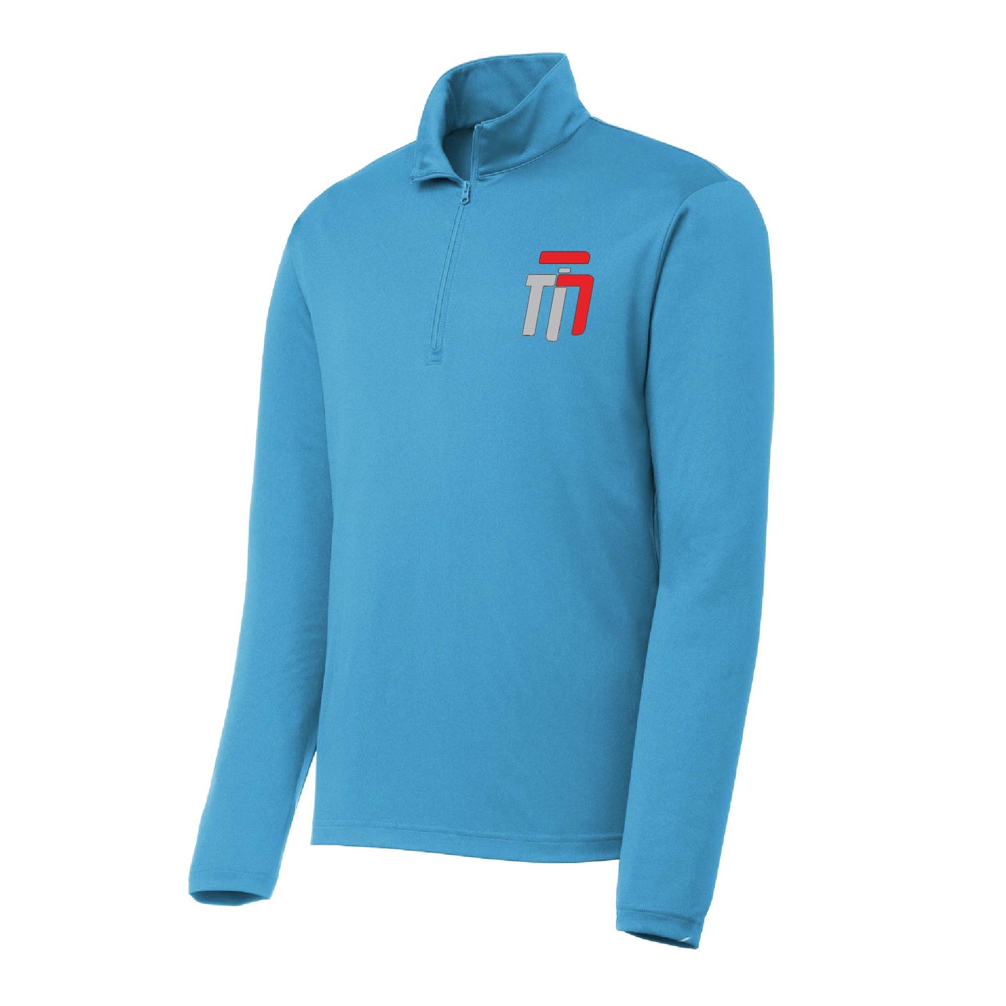 Trumotion (Pocket) | Men's 1/4 Zip Long Sleeve Pullover Athletic Karate Performance Shirt | 100% Polyester