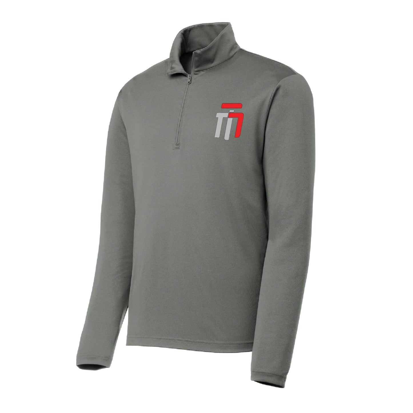 Trumotion (Pocket) | Men's 1/4 Zip Long Sleeve Pullover Athletic Karate Performance Shirt | 100% Polyester