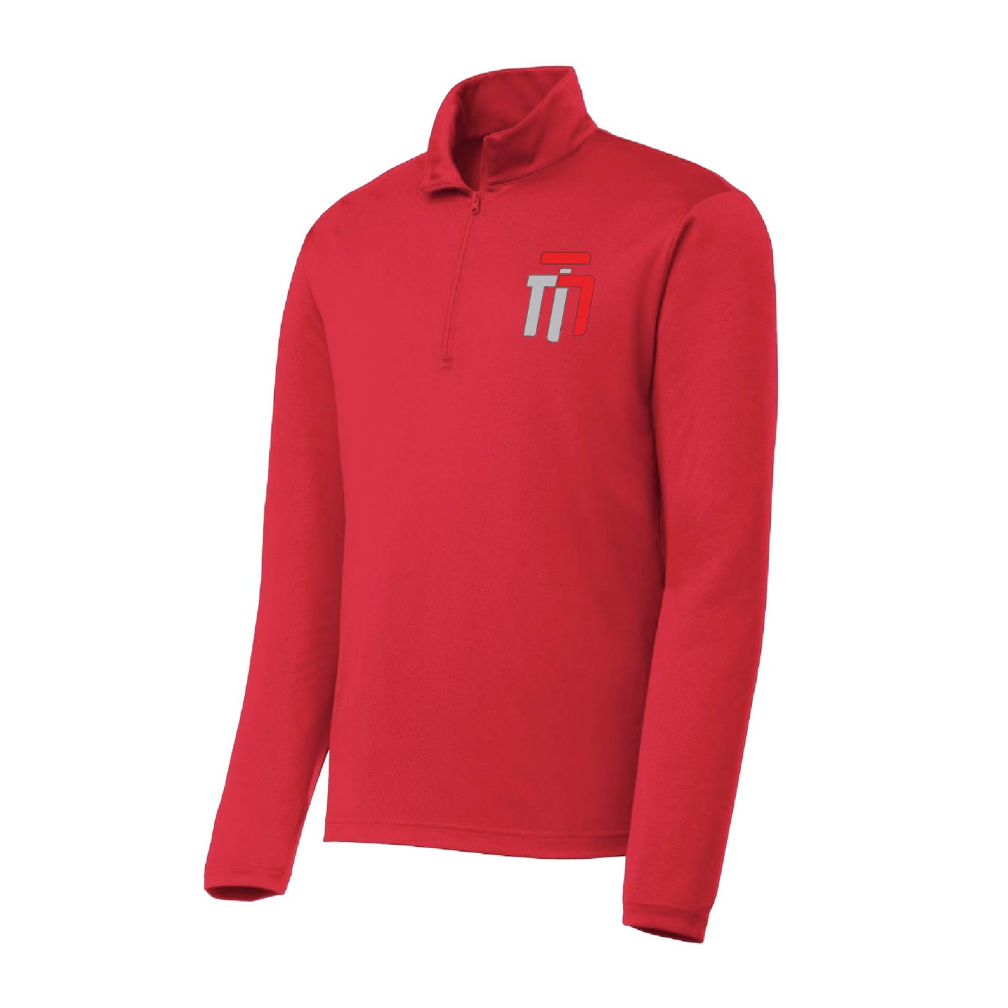 Trumotion (Pocket) | Men's 1/4 Zip Long Sleeve Pullover Athletic Karate Performance Shirt | 100% Polyester