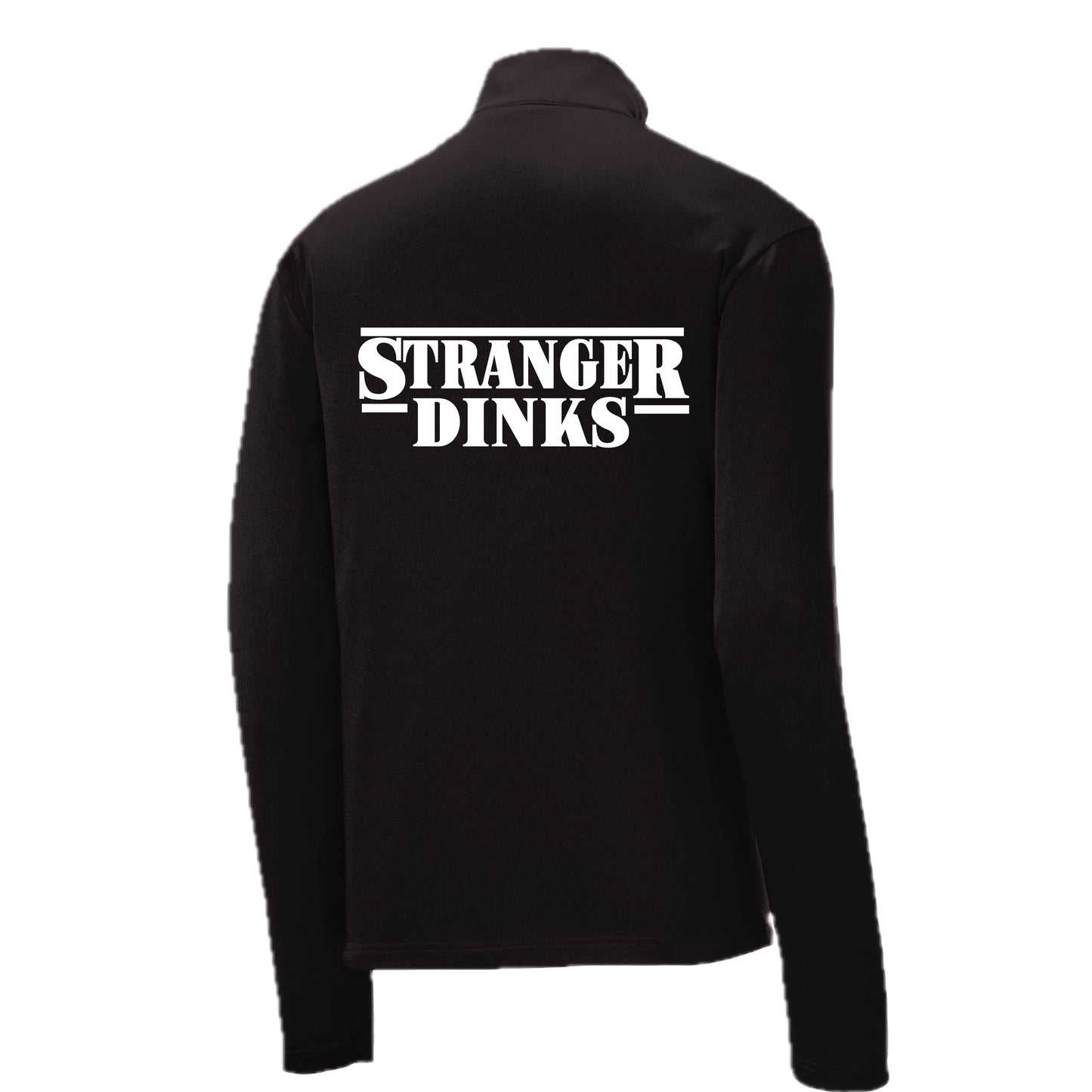 Stranger Dinks | Men's 1/4 Zip Long Sleeve Pullover Athletic Performance Shirt | 100% Polyester