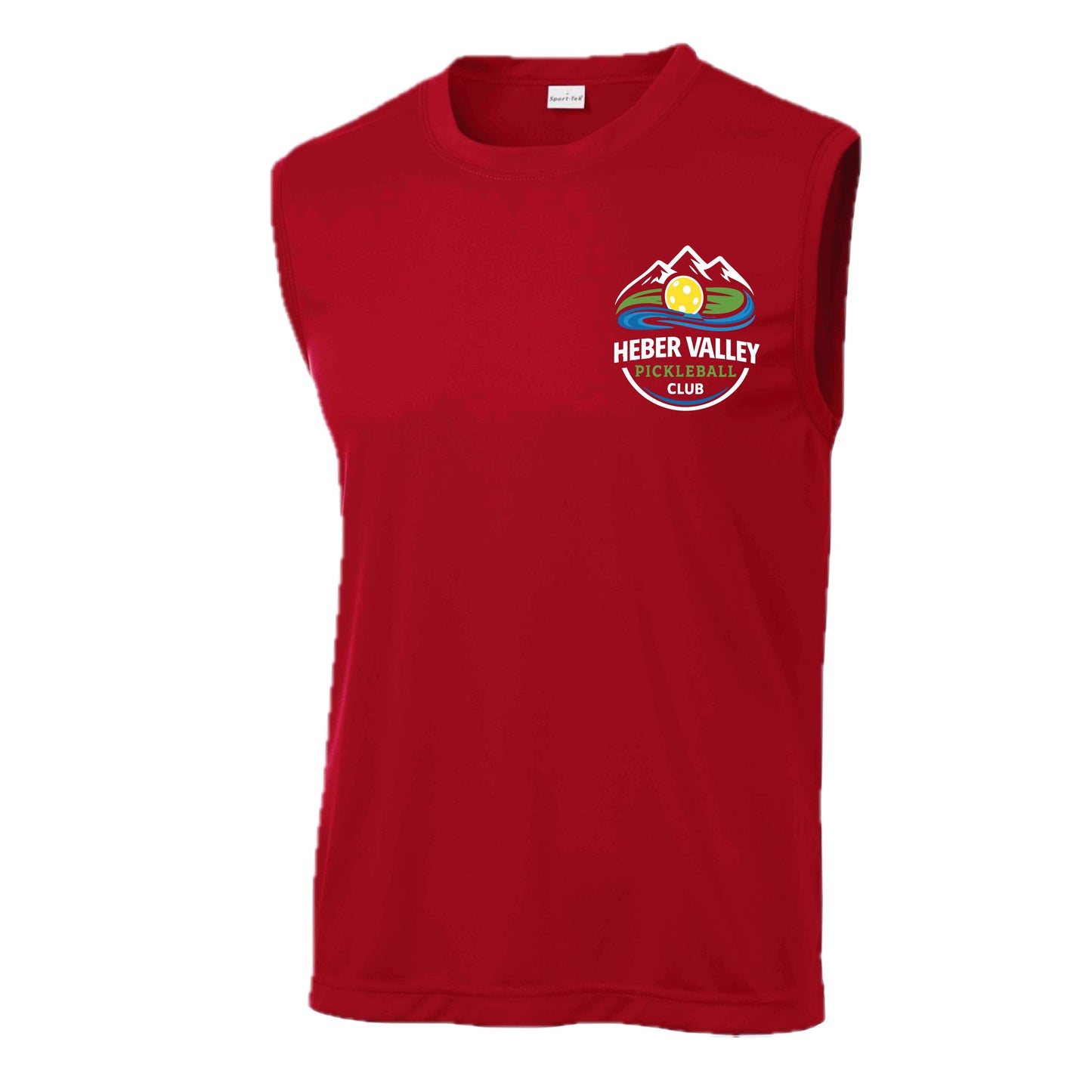 Heber Valley Pickleball Club (Customizable) | Men's Sleeveless Pickleball Performance T-Shirt | 100% Polyester