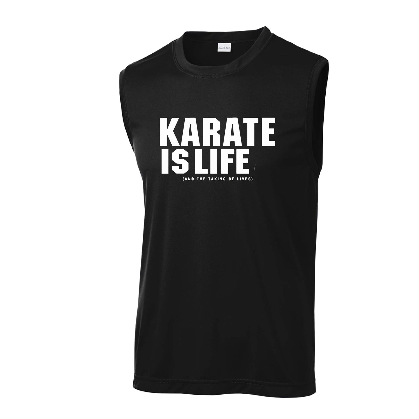 Karate is Life | Men's Sleeveless Athletic Karate Performance T-Shirt | 100% Polyester