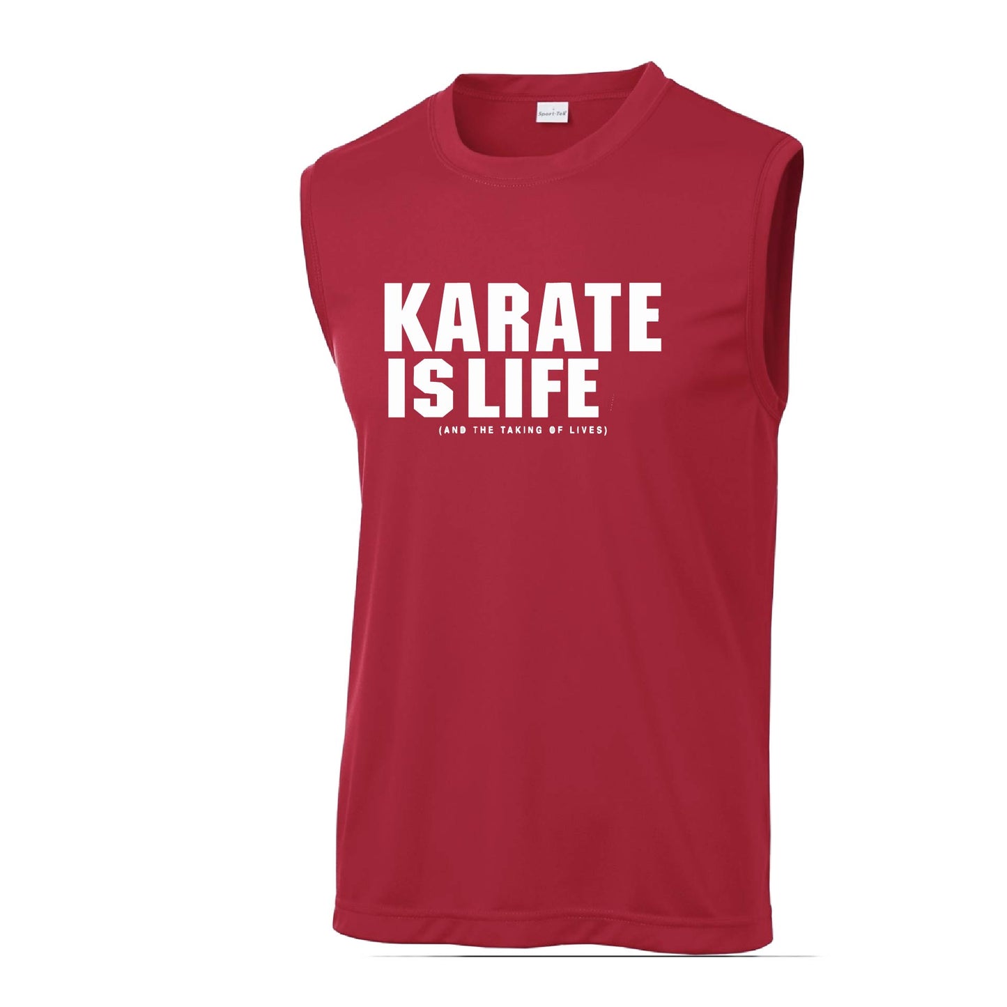 Karate is Life | Men's Sleeveless Athletic Karate Performance T-Shirt | 100% Polyester