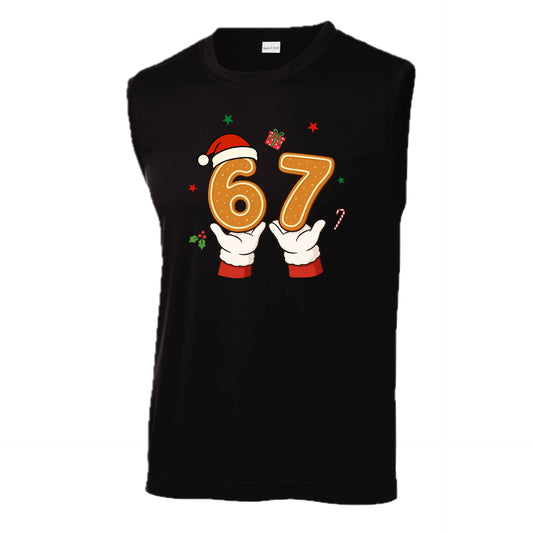 67 Christmas | Men's Sleeveless Athletic Performance T-Shirt | 100% Polyester