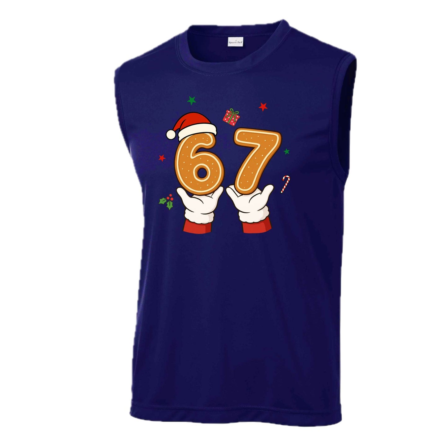 67 Christmas | Men's Sleeveless Athletic Performance T-Shirt | 100% Polyester