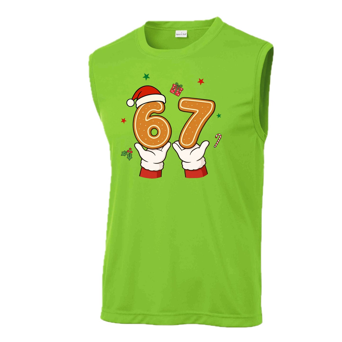 67 Christmas | Men's Sleeveless Athletic Performance T-Shirt | 100% Polyester
