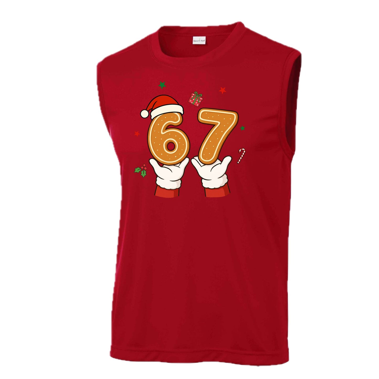 67 Christmas | Men's Sleeveless Athletic Performance T-Shirt | 100% Polyester