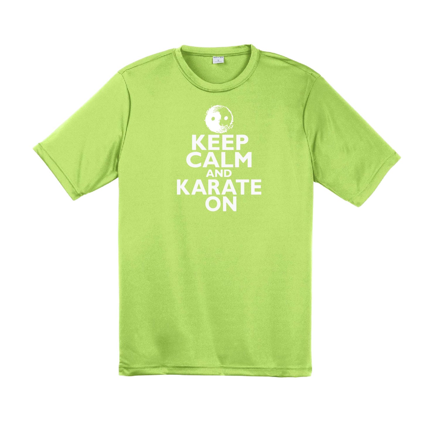Keep Calm and Karate On | Men's Short Sleeve Athletic Karate Performance T-Shirt | 100% Polyester