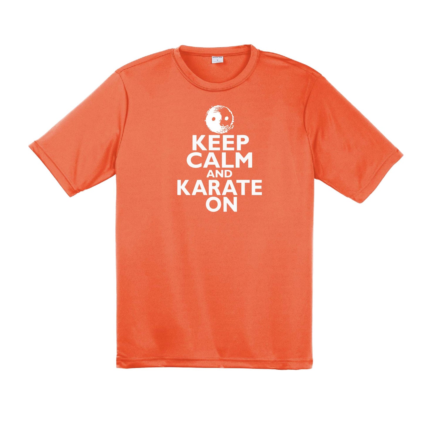 Keep Calm and Karate On | Men's Short Sleeve Athletic Karate Performance T-Shirt | 100% Polyester