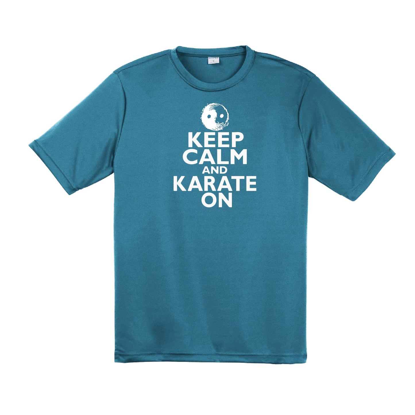 Keep Calm and Karate On | Men's Short Sleeve Athletic Karate Performance T-Shirt | 100% Polyester