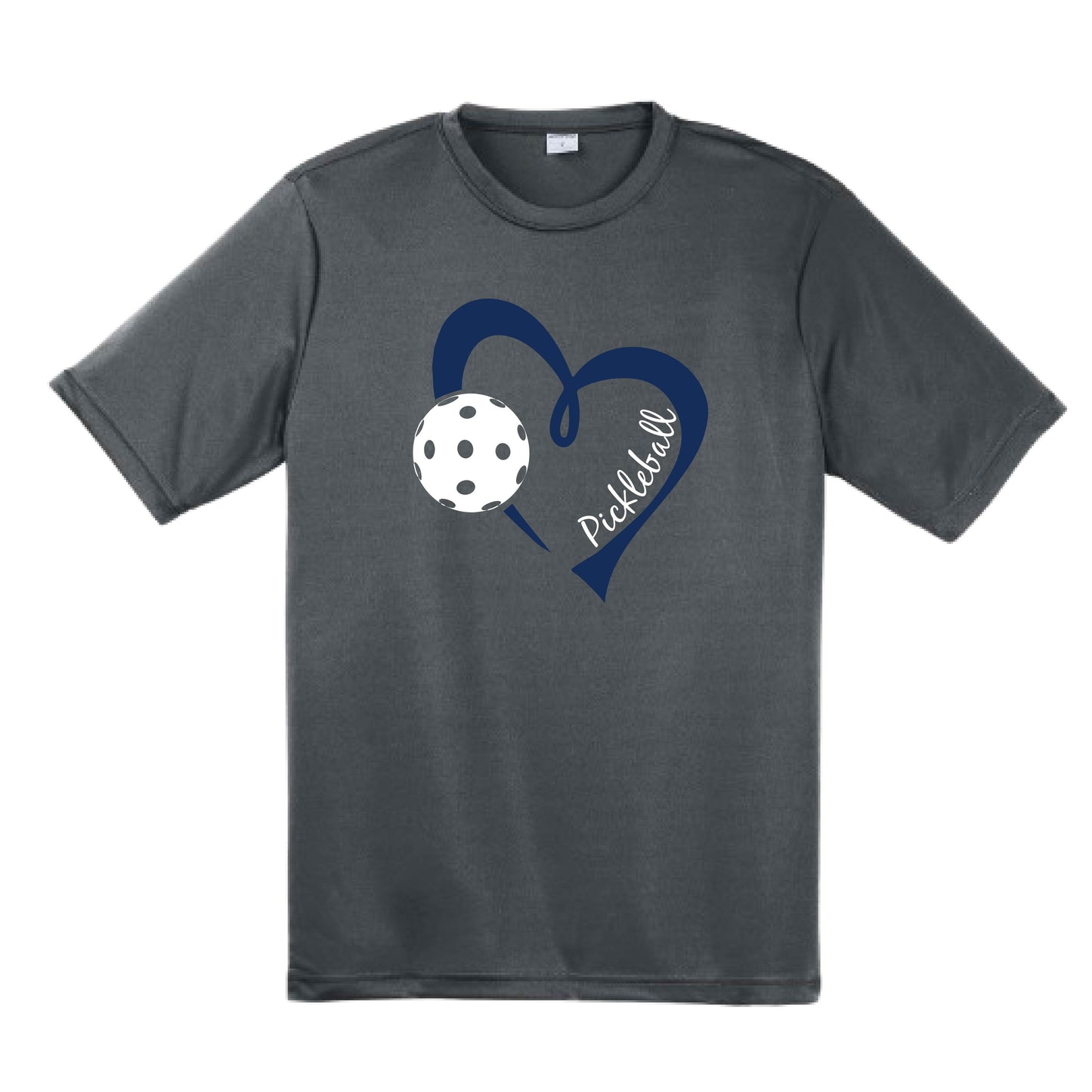 Pickleball Love (Navy) | Men's Short Sleeve Athletic Pickleball Performance T-Shirt | 100% Polyester