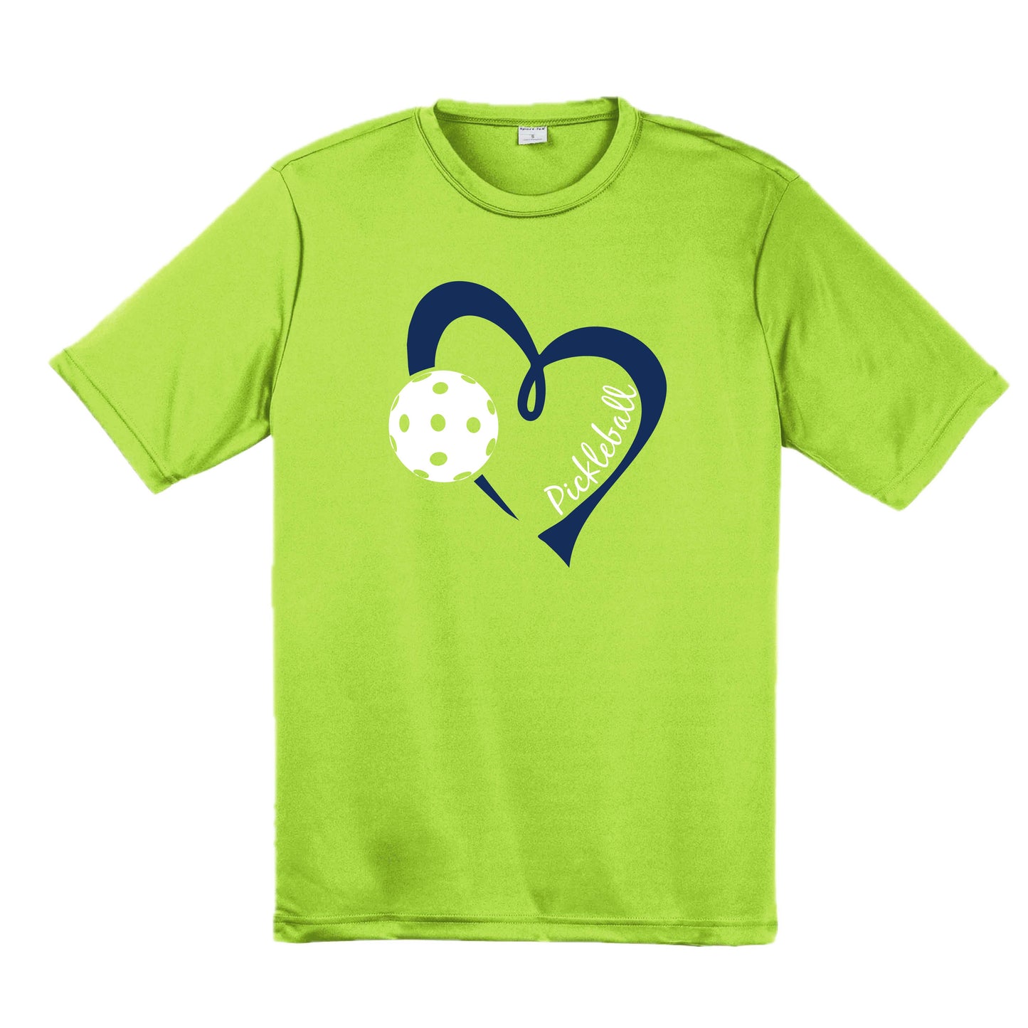 Pickleball Love (Navy) | Men's Short Sleeve Athletic Pickleball Performance T-Shirt | 100% Polyester
