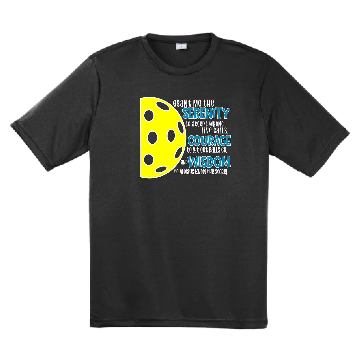 Pickleball Serenity Prayer | Men's Short Sleeve Athletic Performance T-Shirt | 100% Polyester