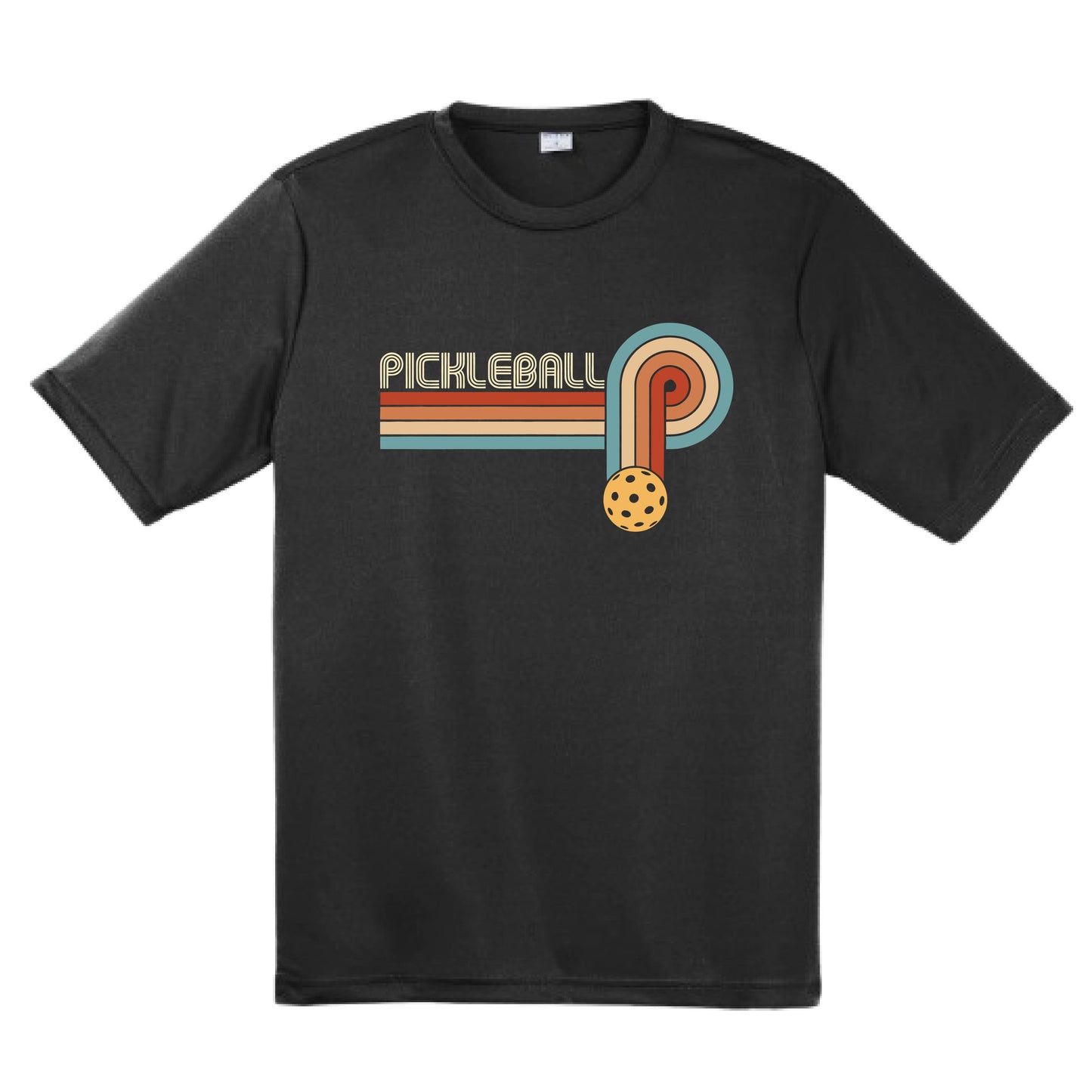 Retro Pickleball | Men's Short Sleeve Athletic Performance T-Shirt | 100% Polyester