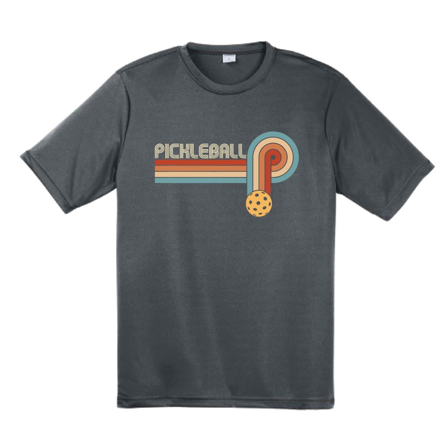 Retro Pickleball | Men's Short Sleeve Athletic Performance T-Shirt | 100% Polyester