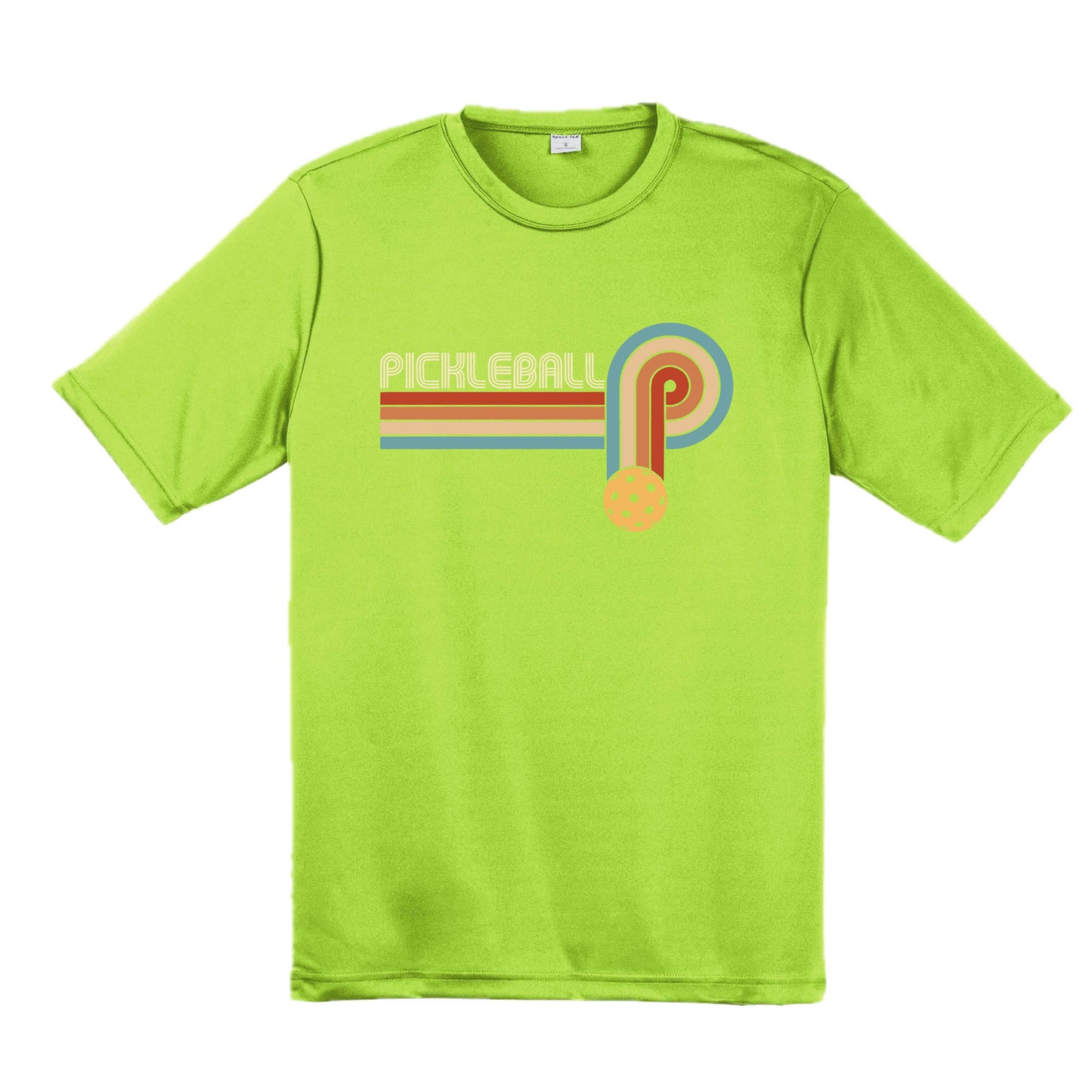 Retro Pickleball | Men's Short Sleeve Athletic Performance T-Shirt | 100% Polyester