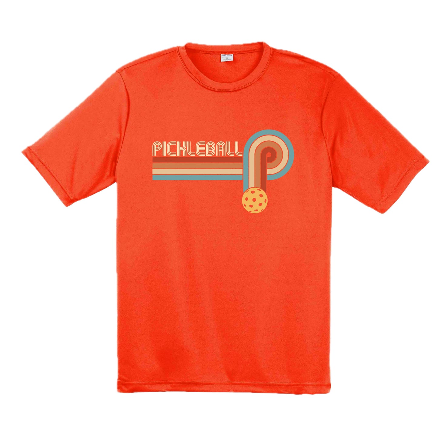 Retro Pickleball | Men's Short Sleeve Athletic Performance T-Shirt | 100% Polyester