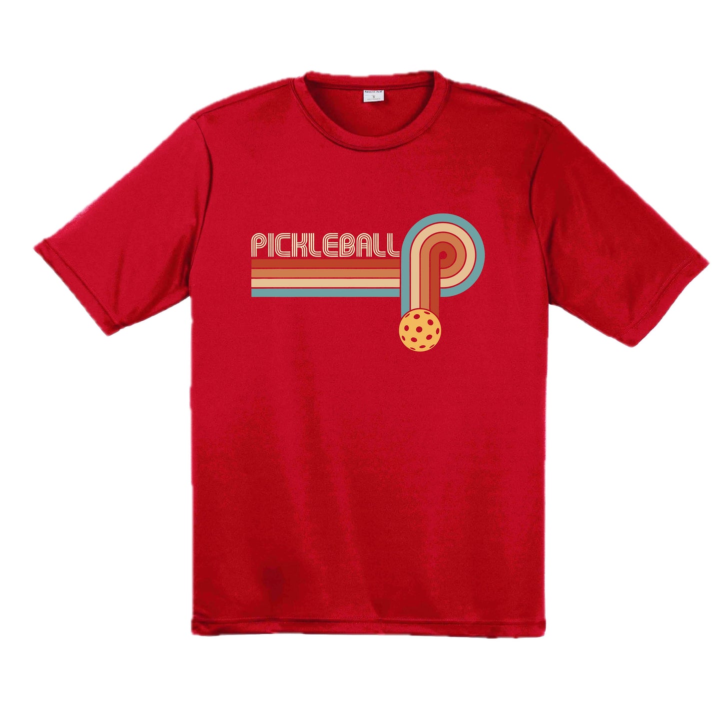 Retro Pickleball | Men's Short Sleeve Athletic Performance T-Shirt | 100% Polyester