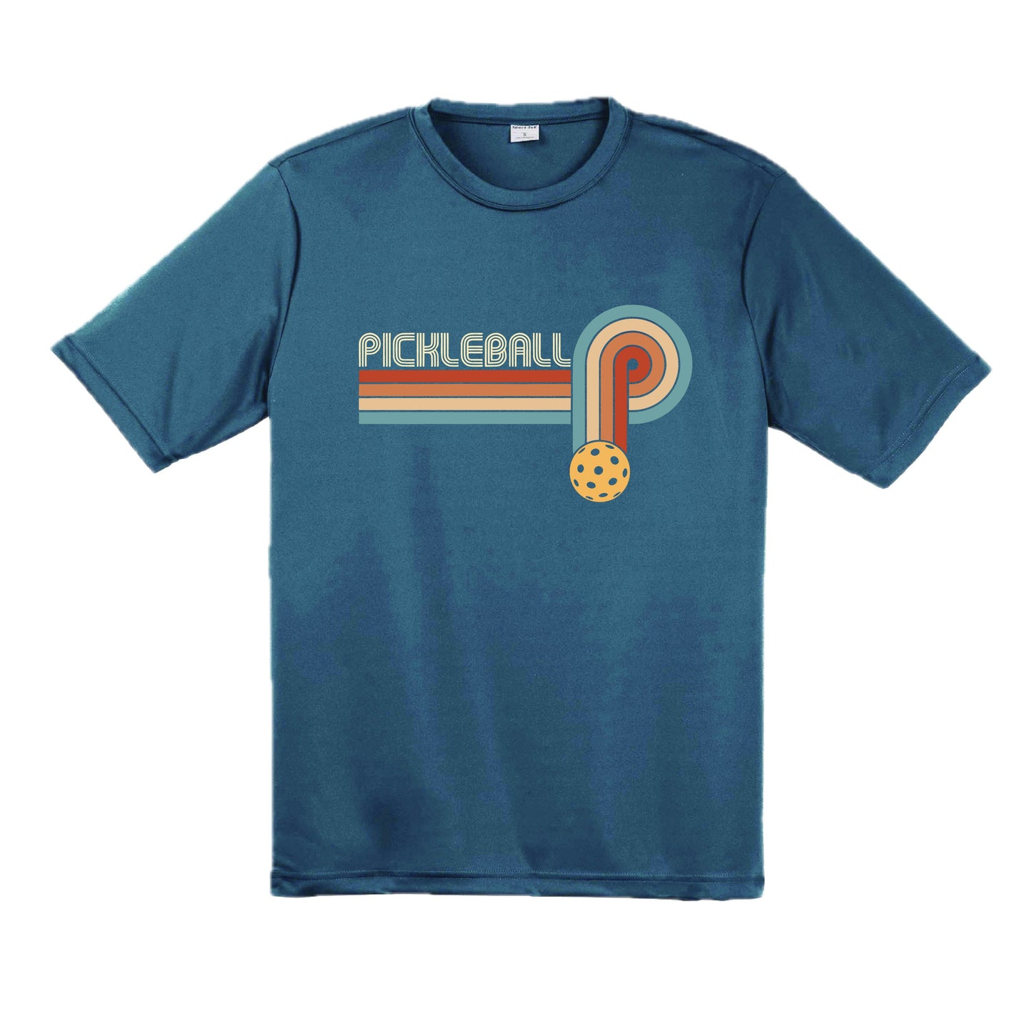 Retro Pickleball | Men's Short Sleeve Athletic Performance T-Shirt | 100% Polyester