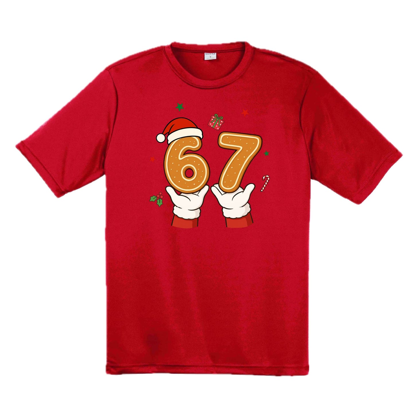 67 Christmas | Men's Short Sleeve Athletic Performance T-Shirt | 100% Polyester