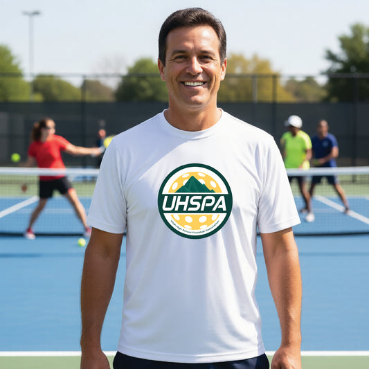 UHSPA Men's Short Sleeve Pickleball Crewneck T-Shirts | 100% Polyester
