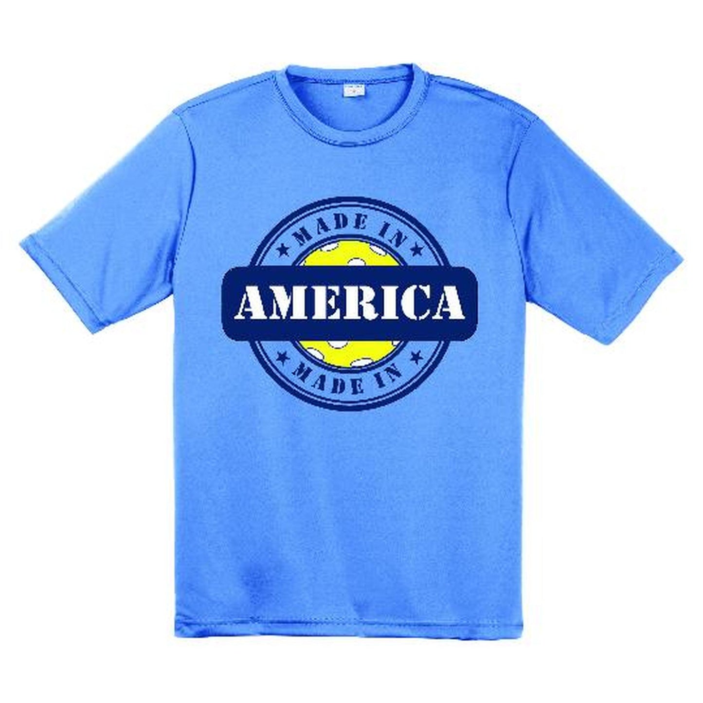 Made In America With Pickleball | Clearance Men’s Short Sleeve Pickleball Performance T-Shirt | 100% Polyester