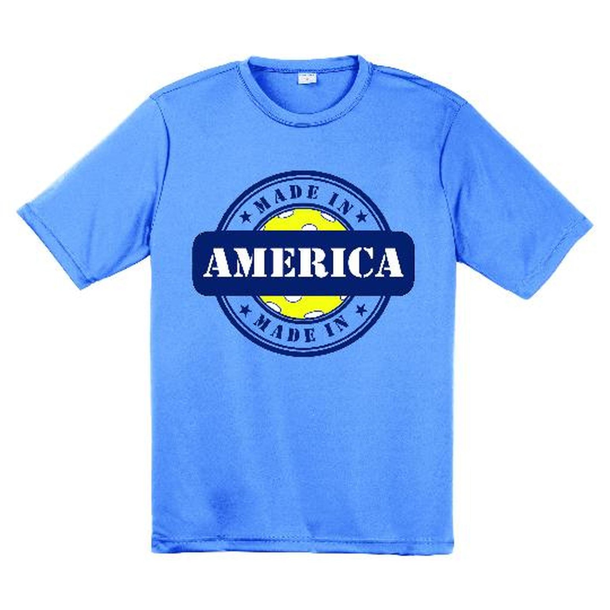 Made In America With Pickleball | Clearance Men’s Short Sleeve Pickleball Performance T-Shirt | 100% Polyester