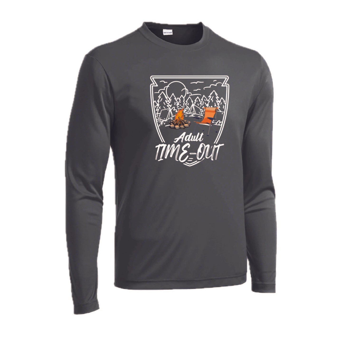 Adult Time Out | Men's Long Sleeve Camping Shirt | 100% Polyester