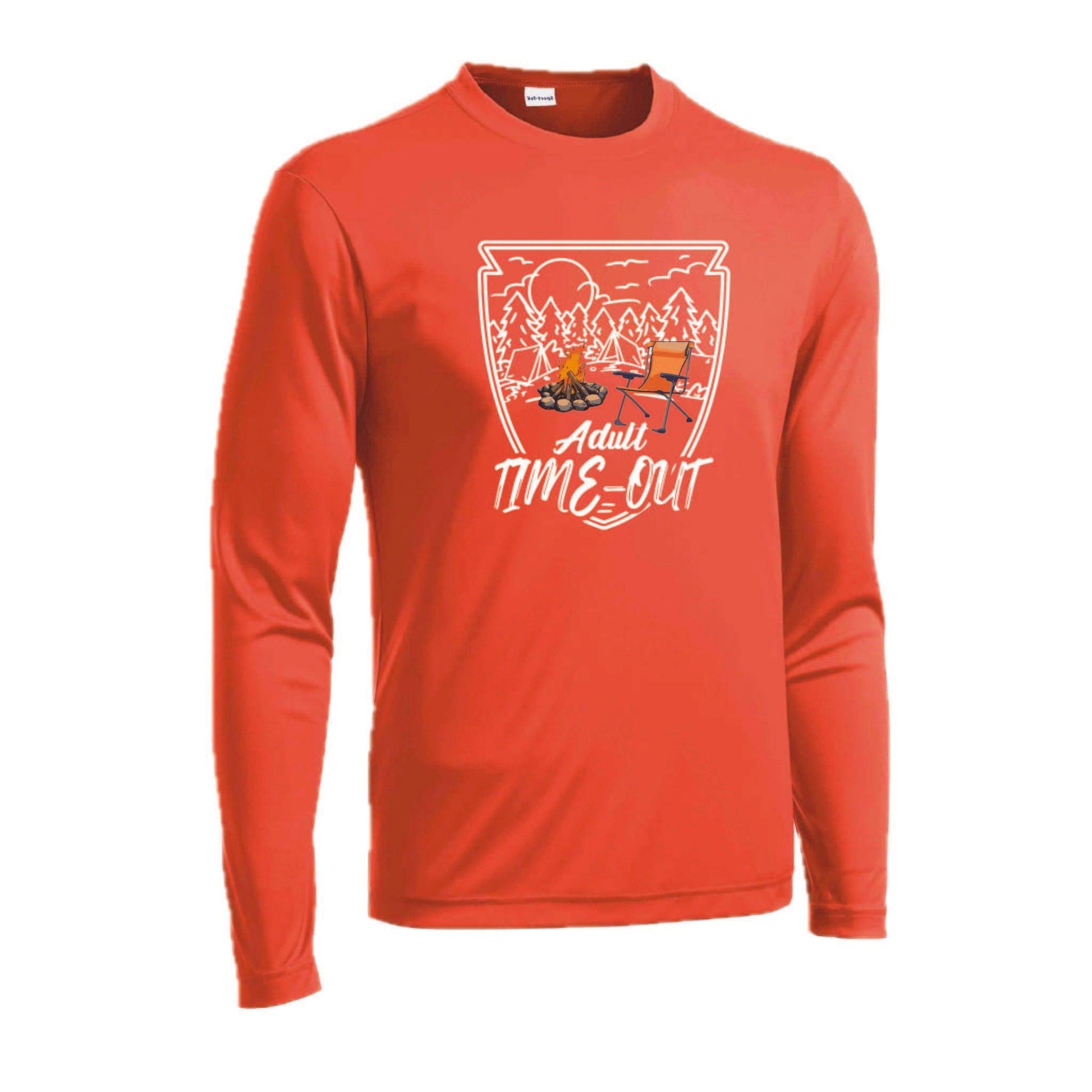 Adult Time Out | Men's Long Sleeve Camping Shirt | 100% Polyester