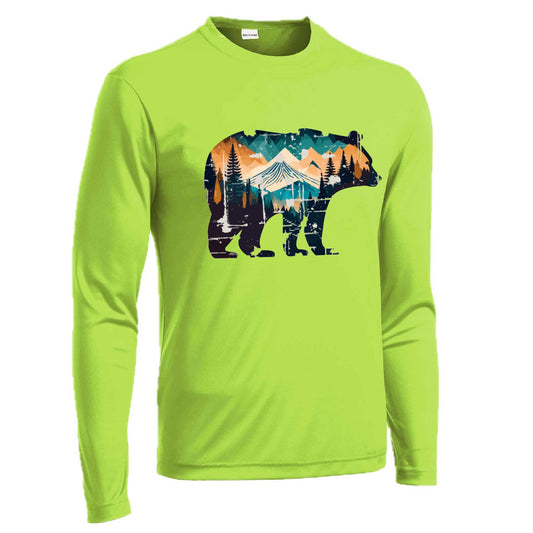 Bear Mountain | Men's Long Sleeve Camping Shirt | 100% Polyester
