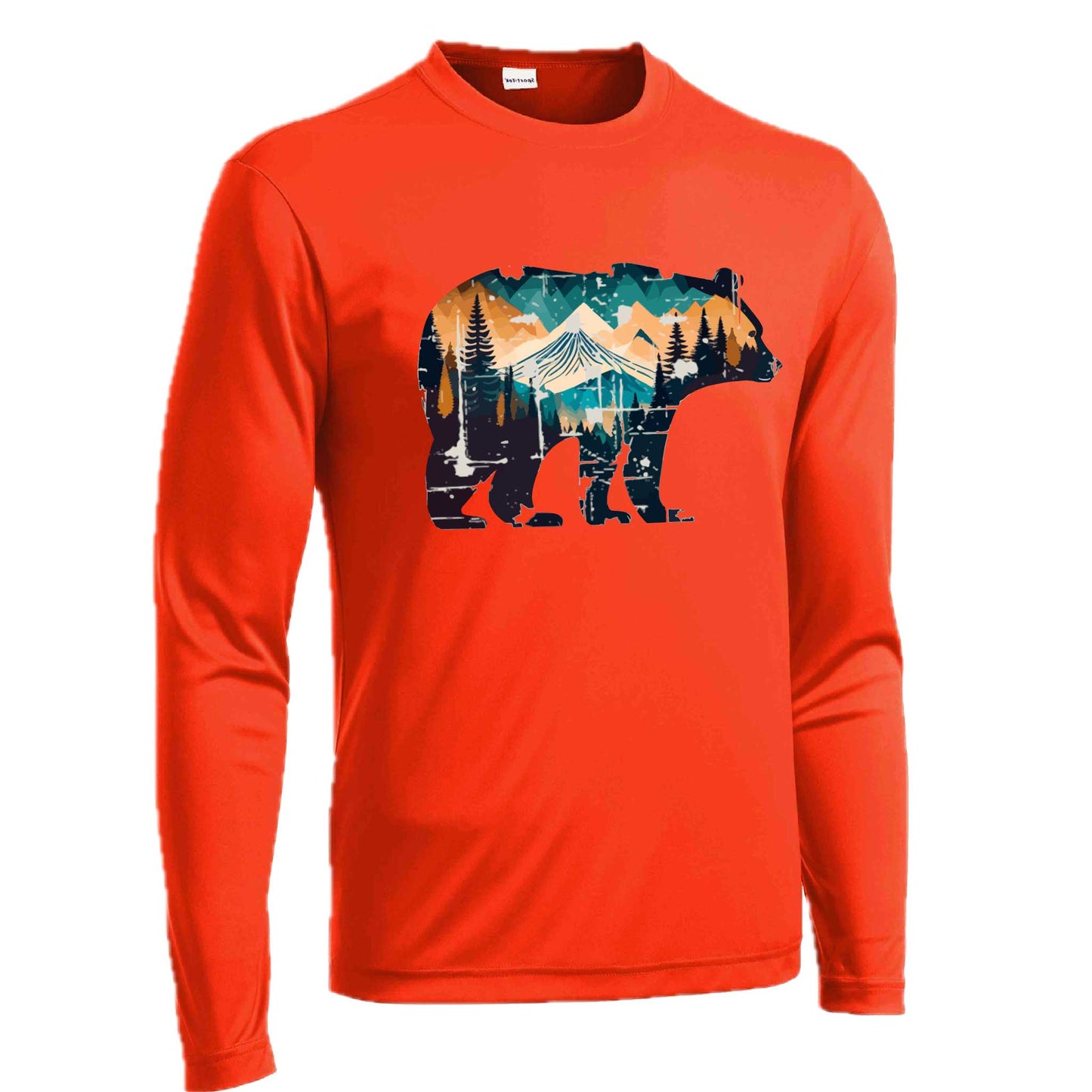 Bear Mountain | Men's Long Sleeve Camping Shirt | 100% Polyester